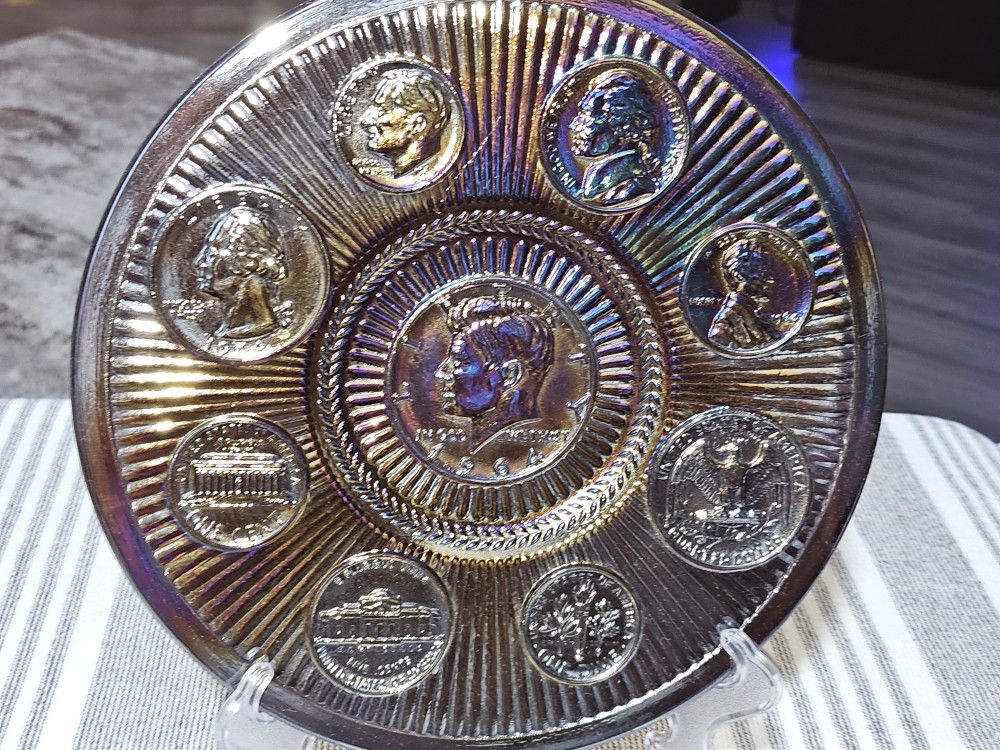 Unique Glass Type Coin Dish with Holder