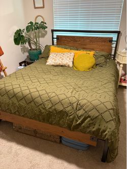 Bed with mattress