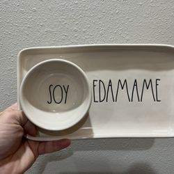 Rae Dunn Edamame Soy Sauce Plate Dish