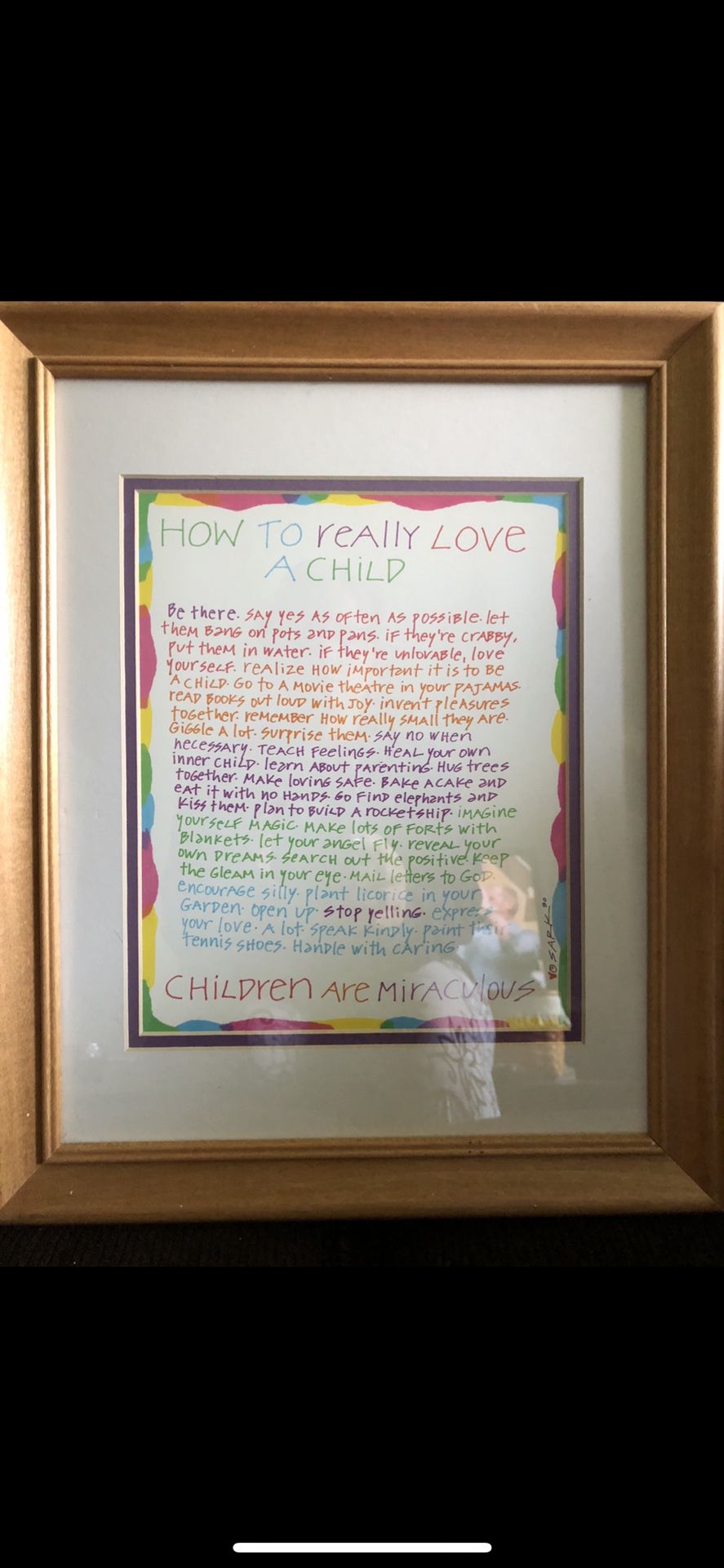Frame, how to really love a child