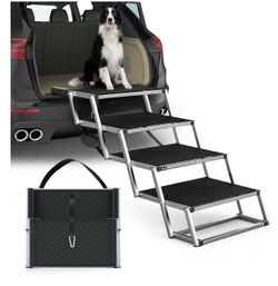 Extra Wide 4-Step Folding Dog Stairs