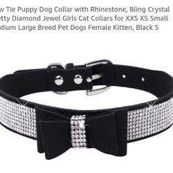 NEW BOW TIE COLLAR WITH RHINESTONE  FOR SMALL DOG