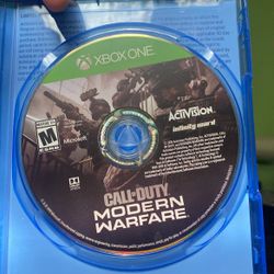 Modern Warfare Xbox One Disc