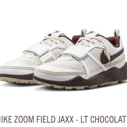 Travis Scott Nike Zoom Field Jaxx Light Chocolate Sz 8.5