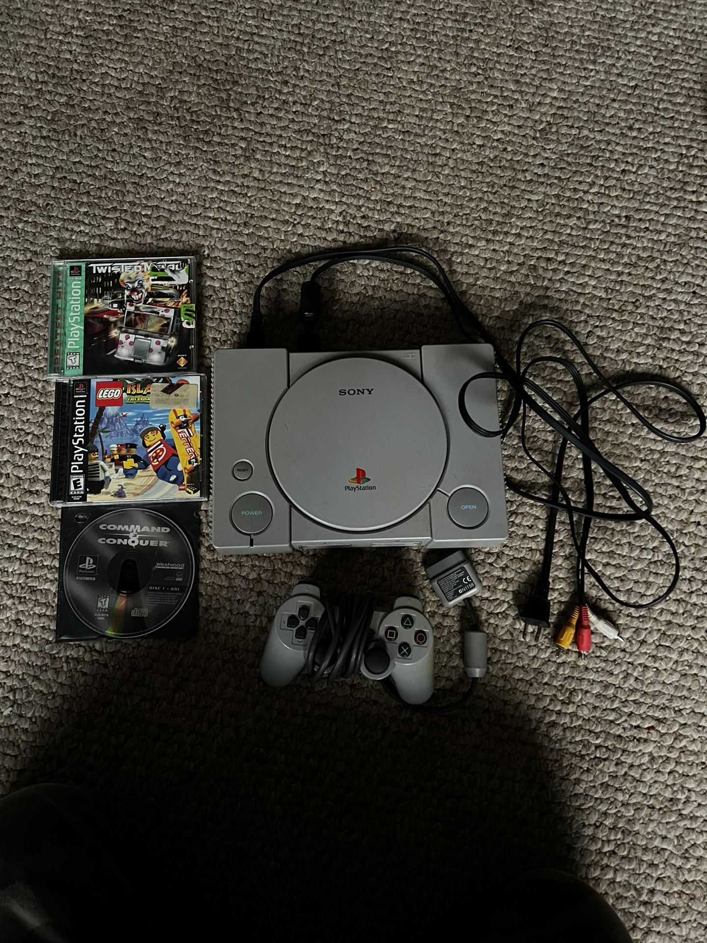 Sony PlayStation One With 3 Games!