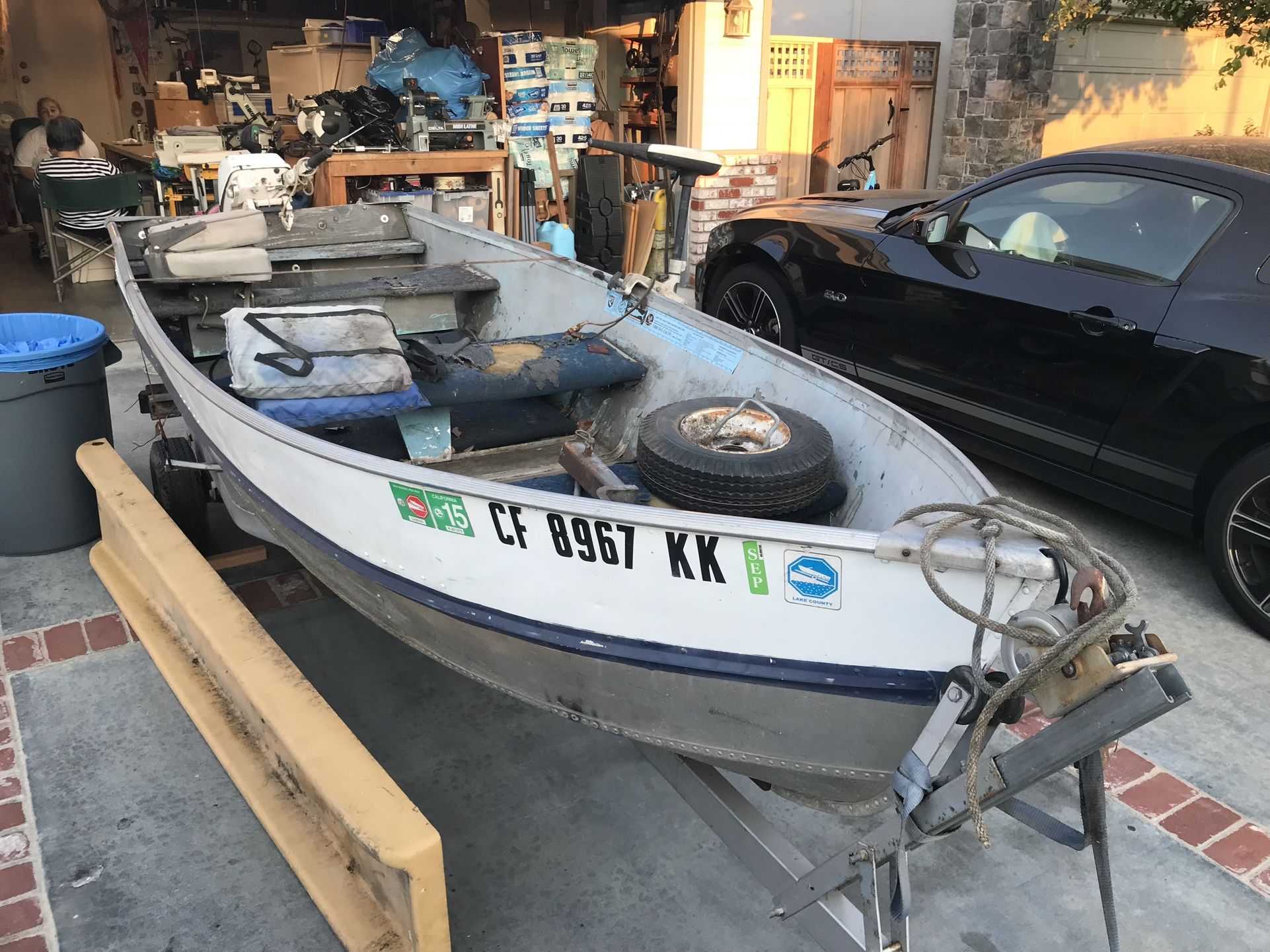 12 Foot Aluminum Boat WTH Trailer Tags