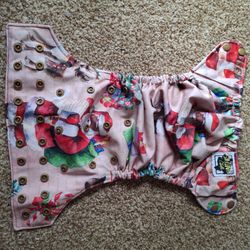 Black Santa and Snowman Holiday Christmas reusable diaper covers