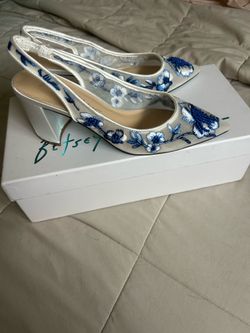 Betsey Johnson Block heel sling backs