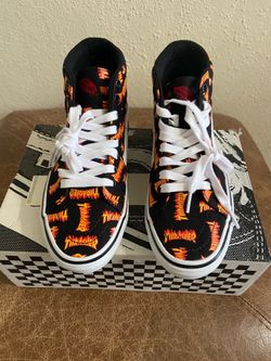 Vans Off The Wall Thrasher Skate Sk8 High Top Size 5.5 Youth
