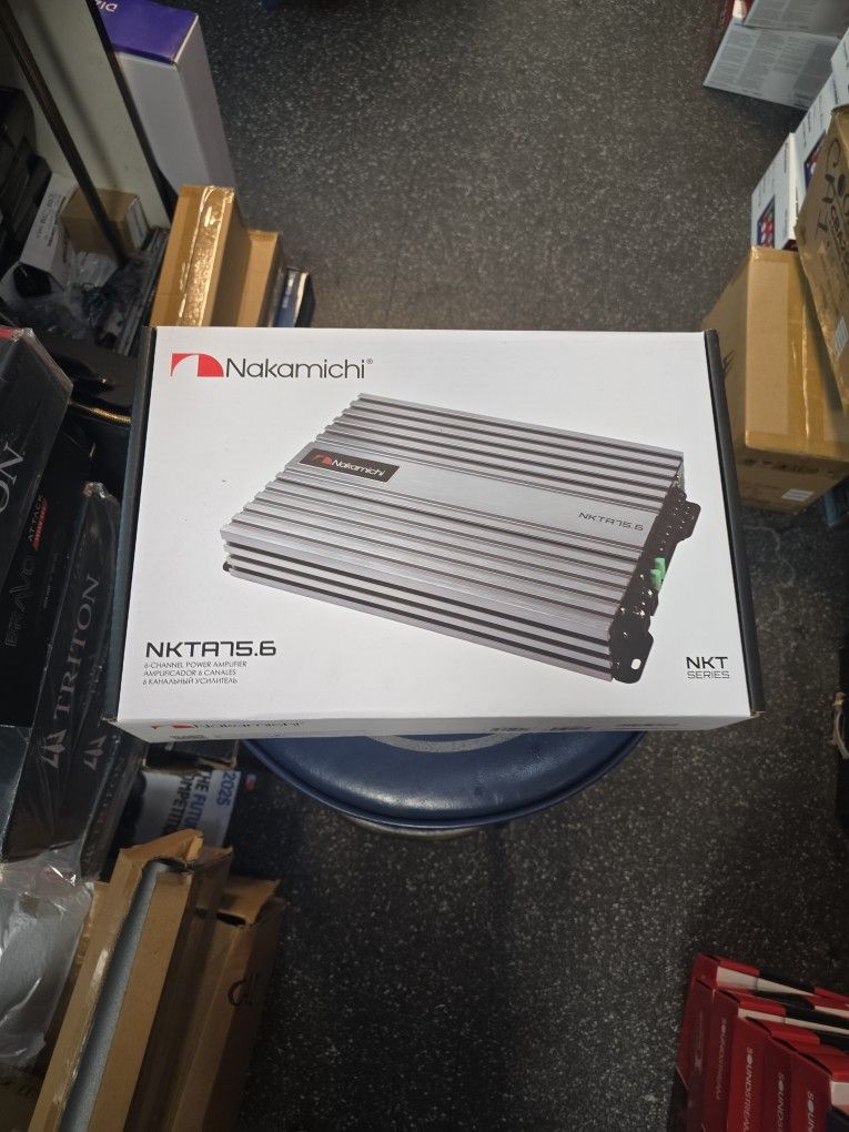 Nakamichi Nkta75.6 6-channel 1200 Watts Max Car Stereo Amplifier 100W x 6 Rms