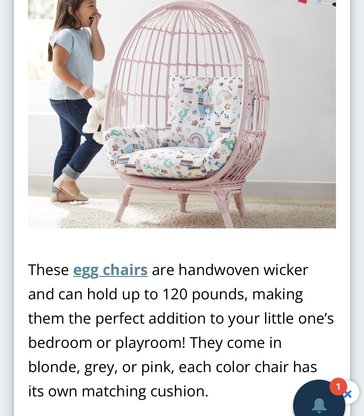Great Kids Egg Chair!!