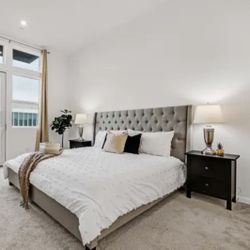 King Bed, Mattress and side tables