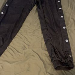 Womens Black Button Down Pants 