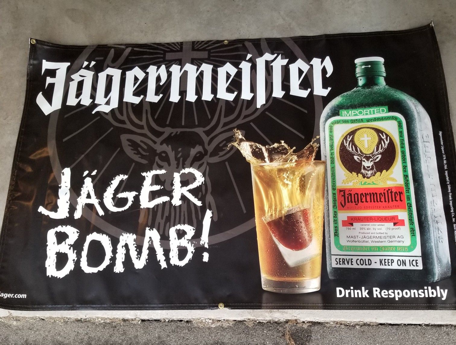 Stop Sign and Jager Banner