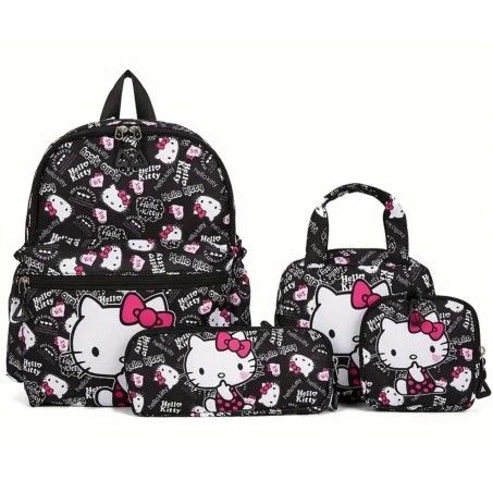 Sanrio Hello Kitty, 4 Pcs Backpack Set. Valentines Day Gift 💝🎀💕