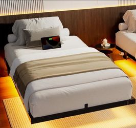 Twin Platform LED Bed Frame