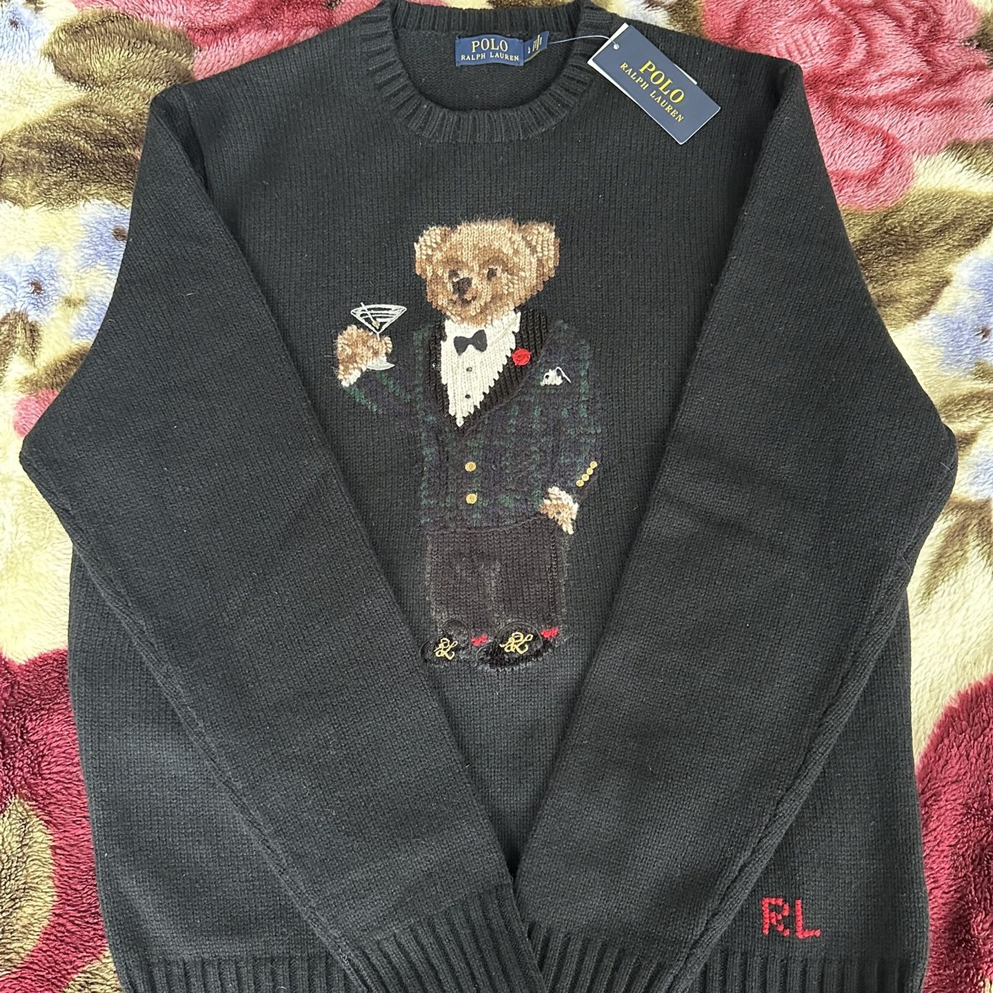 POLO RALPH LAUREN LA DODGERS MLB GRAY FLEECE BASEBALL BEAR SWEATER MEN SIZE  LARGE for Sale in Queens, NY - OfferUp