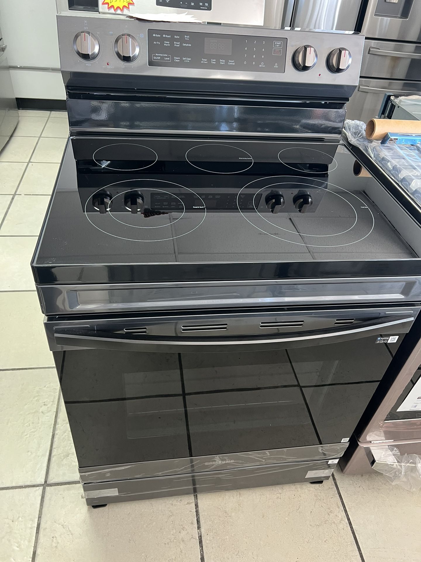Samsung electric range oven with air fry