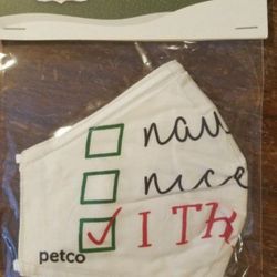 New Face Mask Cotton " Naughty or Nice" Washable Double Sided Adult