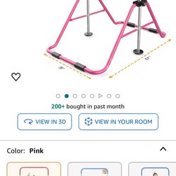 New Pink Kids Gymnastics Bar