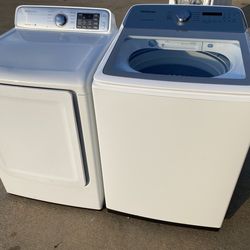Great Samsung top load  washer and dryer electric high efficiency