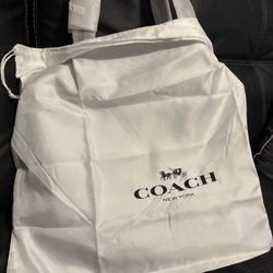 Coach Black Leather Tote Bag
