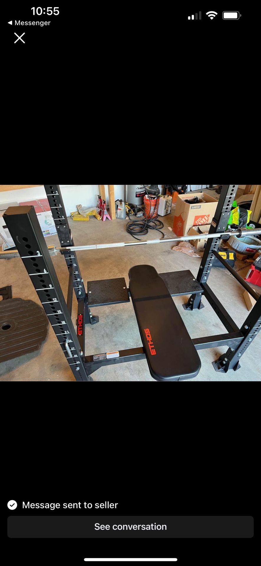 Ethos Olympic Weight Bench W/300lbs In Weights And Weight Tree for Sale