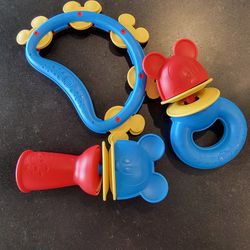 Baby Rattle, Mickey Mouse, 3 pieces