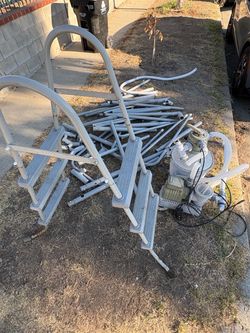 Free Pool filter ladder metal pipes