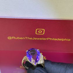 14kt Gold Purple Amethyst Ring 