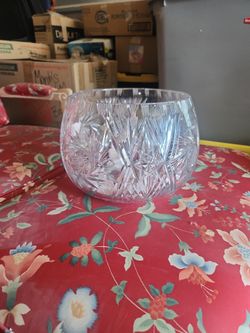 Crystal Punch Bowl W/ Ladle And 24 Cups