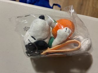 Starbucks Peanuts Snoopy Keychain Plush Pumpkin 2026 New In Bag / In Hand