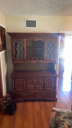 Vintage solid wood, antique hutch