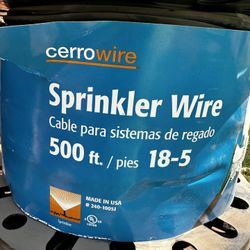 Cerrowire 500 ft. 18/5 Black Solid Copper Sprinkler Wire