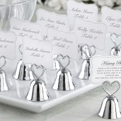 Kate Aspen (set of 24) Kissing Bells Place Card Holders Wedding