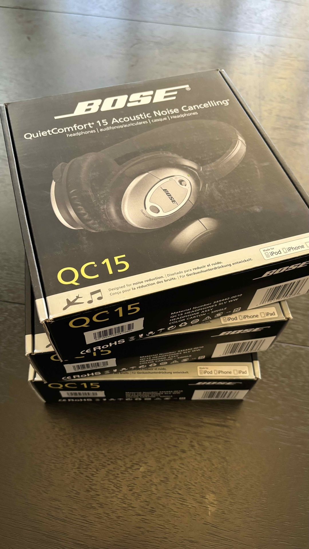 Bose QC15 Noise Canelling Headphones for iPhone iPad