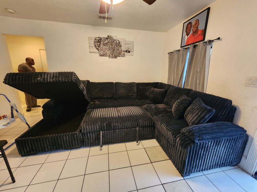 Sleeper SECTIONAL WITH STORAGE 5 Colors Avail! (Picture Is Customers) 