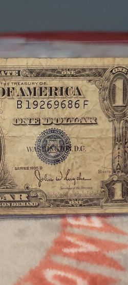 One Dollar Blue Seal 1935 D