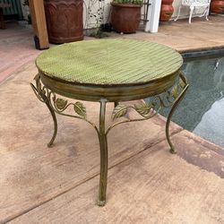 Galvanized Metal Accent Table
