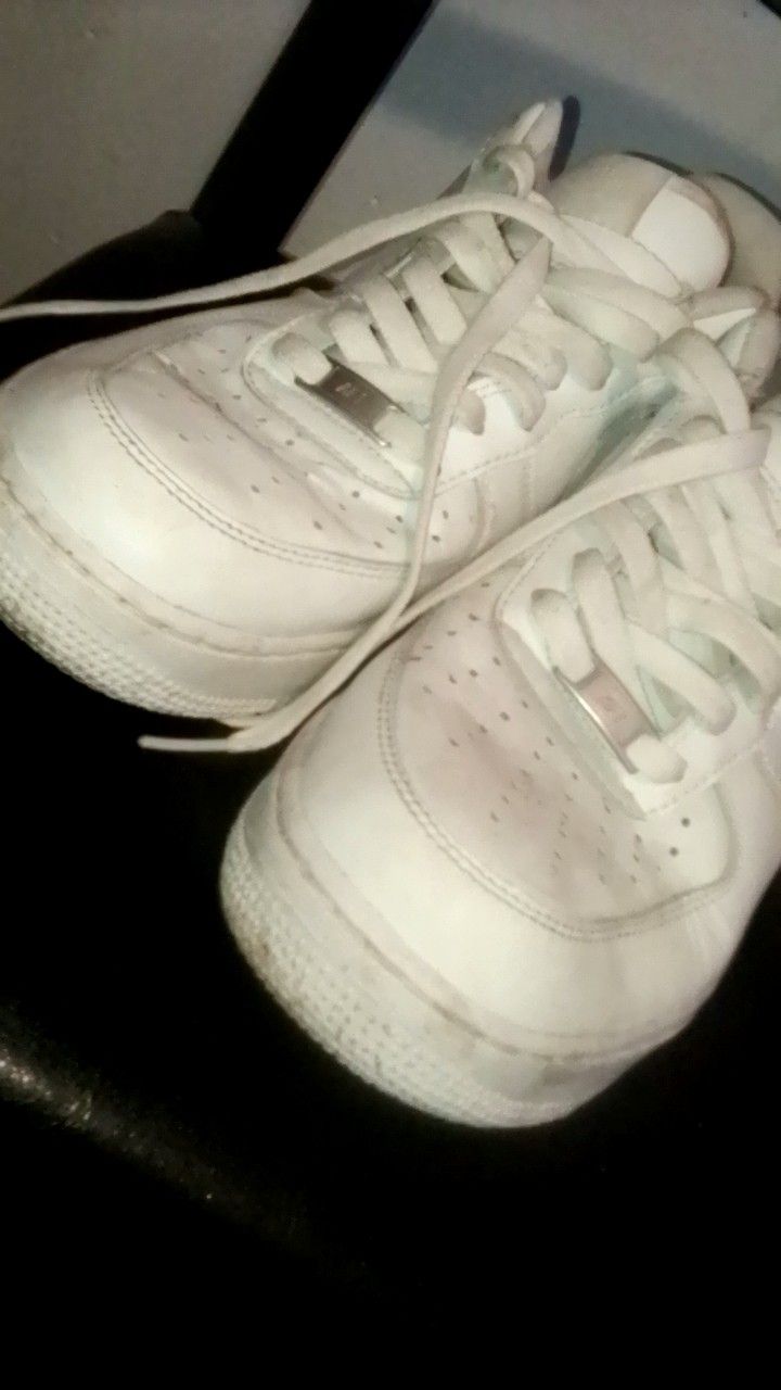 White Air Force Ones Size 10.5
