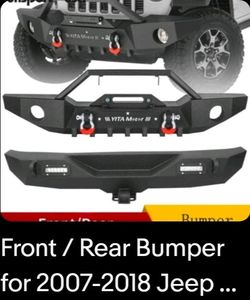 2007 - 2018 Jeep Wrangler Front and Back Bumper, NEVER USED