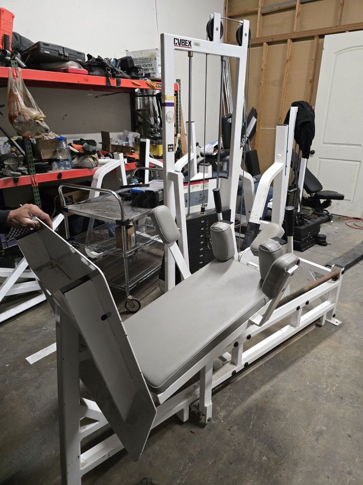 Cybex lying down leg press commercial gym equipment exercise fitness weight machine