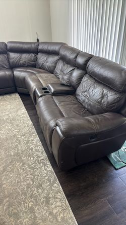 Leather Couch Electric Recliner