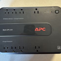 APC Back-UPS 650 Battery Backup & Surge Protector w/ USB, 8-Outlets