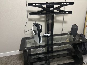 Glass tv stand