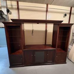 Entertainment Center With Traditional TV Stand  solid wood