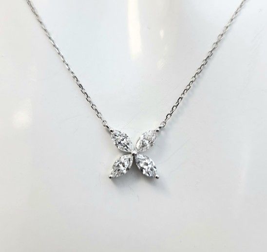 High Quality 14K White Gold, VVS Quality 18"