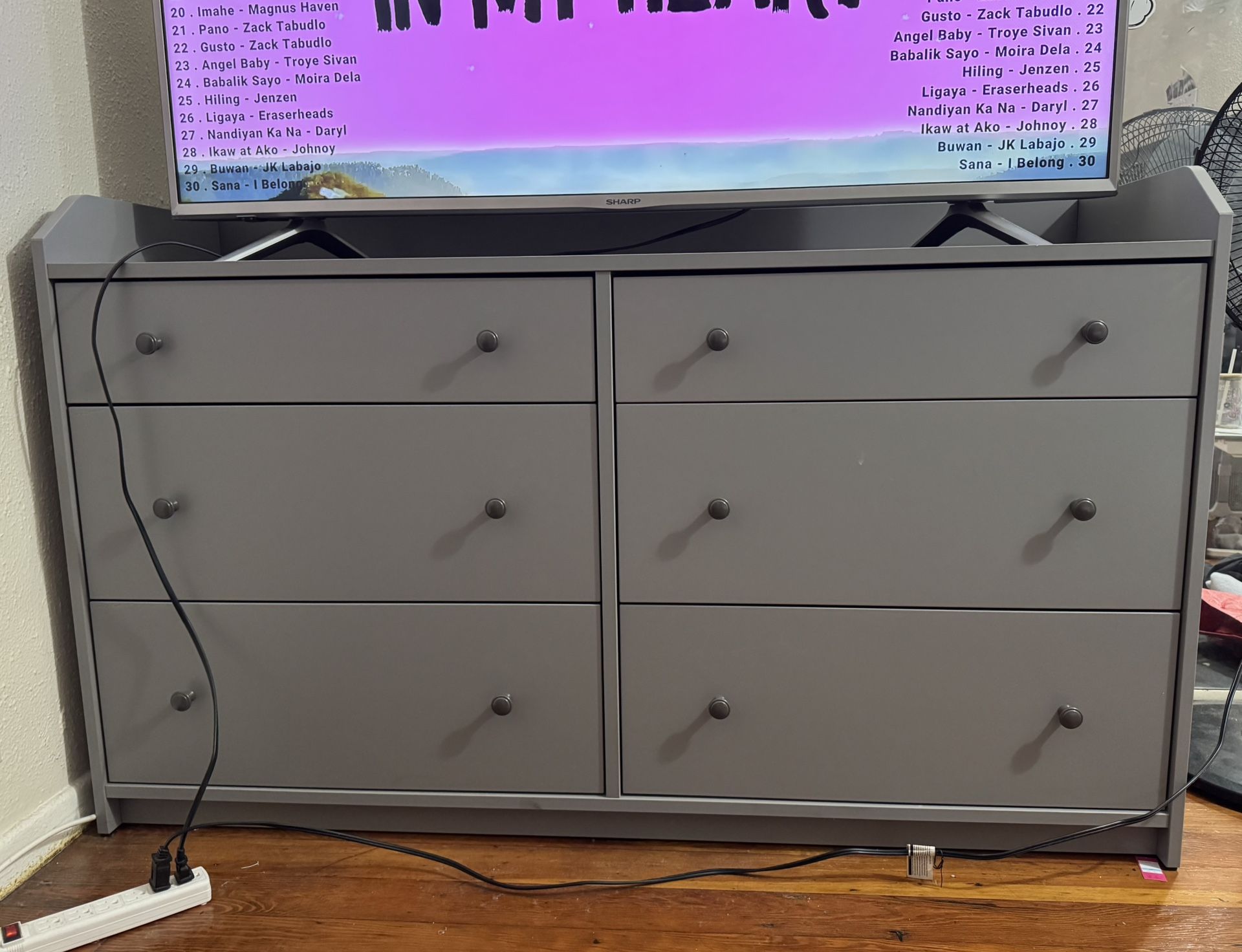 Used ikea dresser gray 33in Height X 54in Width