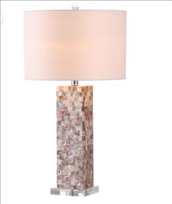 Safavieh Jacoby Mosaic Glam 28-Inch High Table Lamp, Cream