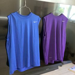 Two Niki Sleeveless Sports Shirts XL Priced 2Sell Perfect 4Gym 